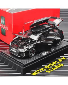 1:32 RS6 Model Car, Black Edition: Customized for Kids Realistic Simulation, Diecast Metal, Perfect Gift for Boys