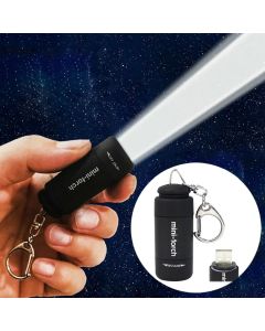 1PC Mini Keychain Pocket Torch USB Rechargeable LED Light Stonego Flashlight Lamp Waterproof Keychain Light