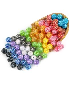 14/16/20mm Resin Bayberry Ball Rhinestone Beads Fashion Acrylic Beads For Pen Bracelet Jewelry Making Decoration DIY  Accessory