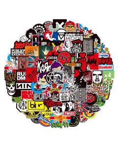 10/50/100pcs Classic ROCK Stickers Graffiti Music Band Decals for Ipad Guitar Laptop Phone Motorcycle Skateboard Luggage Bottle