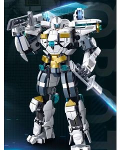 White Guardian Robot Warrior Building Blocks - Mech Assembling Educational Toys -  toy gift sets
