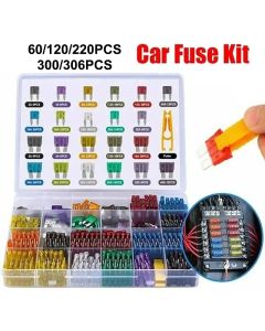 Fuse boxes come in various specifications, with 60 and 120PCS not having medium fuses, while 60PCS are packaged in bags