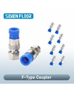 10pcs RG6 Compression Connectors RG6 F Type Connector Coax Coaxial Compression Fitting Waterproof Connection Blue and Black