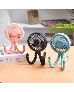 Stroller Fan Clip on For Baby Flexible Tripod  Rechargeable Battery Small Personal Fan Portable Fan for Travel Handheld Car Bed