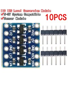 10pcs 4 channel IIC I2C Logic Level Converter Bi-Directional Module 5V to 3.3V