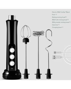 Wireless Rechargeable Electric Milk Frother 3 Speeds Handheld Foam Maker Latte Cappuccino Hot Chocolate USB Rechargea Home
