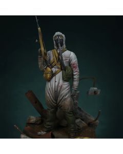 1/35 Scale GK Hand-Made Model Kit Modern Military Anti-Chemical Soldier Static Statue Unassembled and Unpainted
