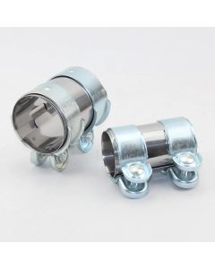 2 inch 2.5 inch Exhaust Muffler Tube Pipe Connector Joiner Sleeve Clamp Adjustable Stainless Steel Kit DIY Tool Car Accessories