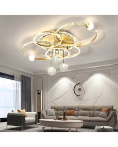 Minimalist LED ceiling lamp personalized creative ring ring living room lamp gold atmosphere bedroom study lamps and lanterns