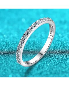 GRA Test Passed Moissanite Ring Matching Wedding Diamond Band for Women 925 Sterling Silver Female Crown Single Tail Ring Jewelr