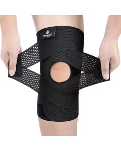 NEENCA Knee Brace for Knee Pain Compression Knee Support with Air Mesh Fabric Side Stabilizers Meniscus Tear ACL Arthritis Relie