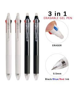 3 in 1 Erasable Gel Pen Set 0.5mm Black Blue Red Refills Multicolor Pen Washable Handle Office School Japanese Kawaii Stationery