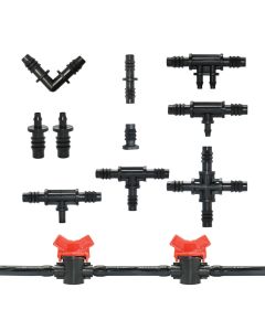 8/11 3/8 inch to 4/7mm Pvc Pipe Connector Splitter Tee Elbow End plug Reducer Coupling  Garden Hose Drip Irrigation Fittings
