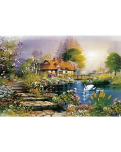 Adult Swan Lake Jigsaw Puzzle 1000 Pieces 75*50 Stress Relief Entertainment Toys Landscape Cartoon Paper Puzzles Christmas Gift