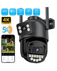 5K 10MP HD Wifi PTZ Camera Outdoor 8MP Dual Lens Dual Screen AI Auto Tracking IP Camera CCTV Audio Video Surveillance P2P O-KAM