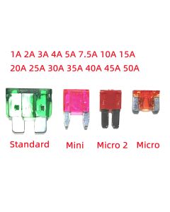 Fuses Standard Mini Micro 2 Car Fuse 2A 3A 5A 7.5A 10A 15A 20A 25A 30A 35A 40A Amp Clip Fuse Set for Car Truck Mini Small Medium