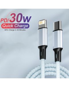 PD 30W Charger Cable For iPhone 14 13 12 11 Pro Max Mini XR XS Plus USB Type C To Lightning Fast Charging Data Line Accessories