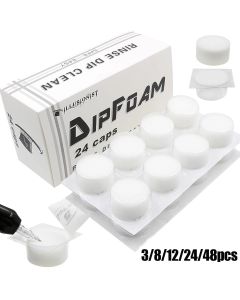 48/8/3PCS Tattoo Dip Foam Sponge Sterilized Dip Cup Caps Sterilized Tattoo Needle Dip Foam Cleaning Cup for Needle and Tip Rinse