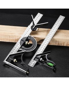 Multi Functional Combination Adjustable Right Angle Ruler and Protractor, Movable Measuring Tool Measuring Instrument