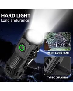 New Ultra Powerful Flashlight 3 Core LED Mini Tactical Flashlight Rechargeable High Power LED Torch Metal Pen Clip Hand Lamp