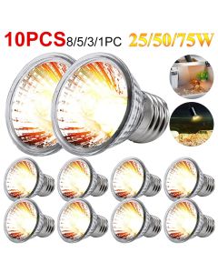 UVA+UVB Reptile Lamp Bulb Reptile Heat Lamp Turtle Basking Heating Light UV Light Bulb Amphibians Lizards Temperature Controller