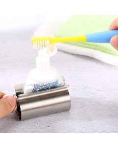 Toothpaste Tube Squeezer Roller Tool | Stainless Steel-Dispenser  For Kids/Adults, Travel-Friendly Bathroom Organizer, Eco Tooth