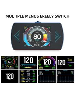 P12 Car OBD2 Head Up Display Dual System for HUD OBD Car Gauge Smart Digital Meter Speed Fuel Read Fault Code Driving Computer