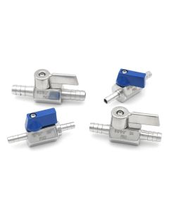 Sanitary Stainless Steel 304 Mini Ball Valve 7mm 8mm 10mm 12mm Hose Barb Homebrew 2 Way Gas Water Oil