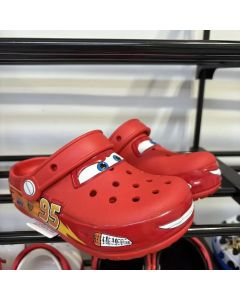 Summer Lightninged Disney Glow McQueen Car Hole Shoes Slippers Breathable Non-slip Shoes Outdoor Beach Indoor EVA Shoes Gift