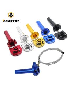ZSDTRP 7/8" Aluminum Throttle Grip Twist Quick Action Gas Throttle Settle With Cable For Dirt Pit Bike 50cc 110cc 125cc