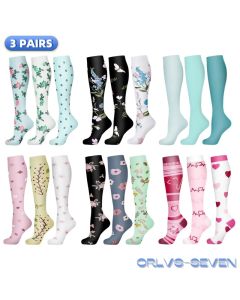 58 Styles 3 Pairs/Pack Compression Socks Knee High 30MmHg  Women Men Sports Socks Edema Diabetes Varicose Veins Running Socks