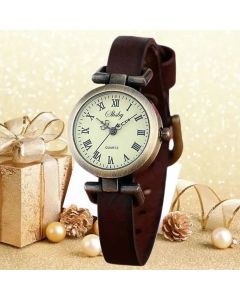 Shsby New Fashion Hot-Selling Female Antique bronze leather watch ROMA Vintage Watch Women Dress Watches