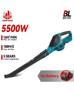 ONEVAN 5Gears 5500W Brushless Electric Air Blower 2 in 1 Cordless Snow Leaf Blower And Cleaner Power Tool For Makita Battery Pin