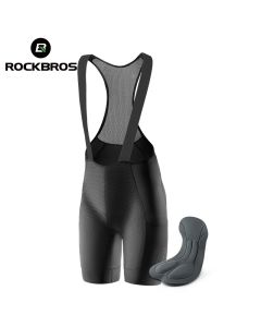 ROCKBROS Cycling Bib Shorts Classic Men Bike Pants Ciclismo Bicycle Shorts Pockets Outdoor Breathable Reflective Tights Shorts