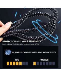 Bicycle Harness Winding Tube Electric Vehicle Brake Wire Organizer Protective Sleeve TPU Sheath Line Cable Spiral Wrap Portable