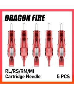 Tattoo Cartridge Needles DRAGONFIRE 5PCS Disposable Safty RL RS RM M1 Tattoo Needle Hot Sale Red Tattoo Cartridge Needles
