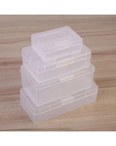 Transparent Rectangular Plastic Storage Box Organizer Stickers Box Desktop Container Washi Tape Stickers Box Art Case Stationery