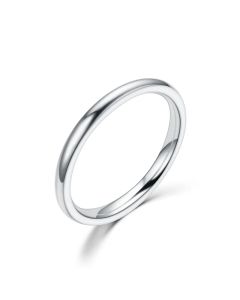2mm Thin Stainless Steel Rings Rose Gold Fashion Simple Titanium Steel Rings for Women Girl Gifts
