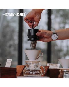 MHW-3BOMBER Coffee Dosing Funnel Aluminum Alloy Dosing Shaker Fit 51-54/58mm Portafilters Espresso Dosing Cup Home Barista Tools
