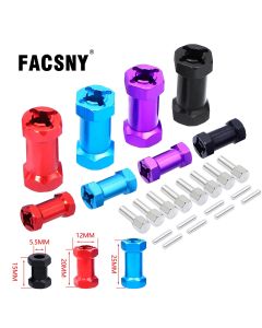 4Pcs SCX10 Aluminum 12mm Hex Wheel Hub Drive Adapter 15/20/25mm Extension Combiner For 1/10 RC Car Crawler Axial SCX 10 D90