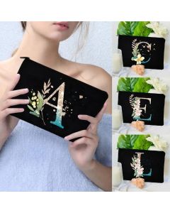 Gradient Initial Makeup Zipper Bags Fashion Travel Toilet Lipstick Pouch Bag Bachelorette Party Bridesmaid Cosmetic Clutch Purse