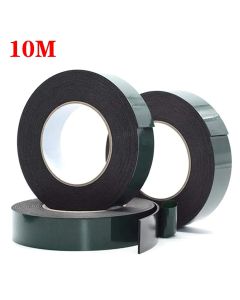 10M PE Foam Double-Sided Adhesive Tape 8-50cm Width Thickened Sponge Green Film Black Shockproof Waterproof Super Strong Tape