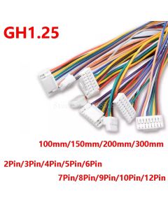 10Pcs GH1.25 2P/3P/4P/5P/6 Pin JST GH Series 1.25 Connector With Wire 10CM/20CM/30CM 1007 28 AWG 1.25MM