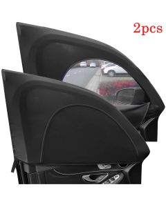 2Pcs Car Window Shade Curtain Elastic Auto Front Rear Side Window Sun Shade Breathable Privacy Sunshade Protection Cover for Car