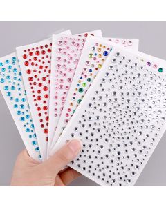 1Pcs Music Festival Party Face Jewelry Decoration Rhinestone Crystal Kids Toy DIY Diamond Stickers Eye Makeup Self-adhesive Nail