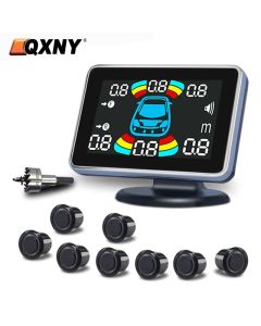 8 Parking Sensor Parktronic Car Automobile Reversing Backup Radar Electronics Rear Auto Detector Backing Assistance Kit Buzzer