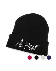 Casual Love Lil Peep Beanies Embroidery Warm Soft Knitted Hat Hip-Hop Bonnet Unisex