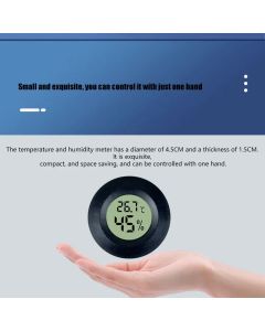 Mini Round Electronic Thermometer Hygrometer Indoor Digital LCD Hygrometer Temperature Humidity Meter Household Merchandises