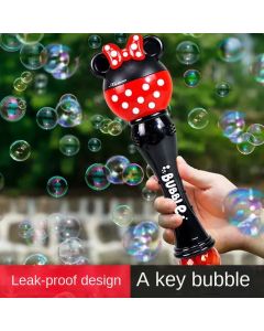 Mickey Cartoon New Bubble Machine Boys and Girl Magic Stick Toys New Mickey Mouse Minnie Electric Soap Bubbles Gift for Children