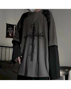 Men T Shirts autumn men Clothes anime casual Long Sleeved Oversized Y2K T-Shirt Harajuku Streetwear Academia Hip Hop tee tops